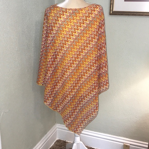 Joan Vass Sedona Multicolored Cape Top Large - Picture 4 of 9